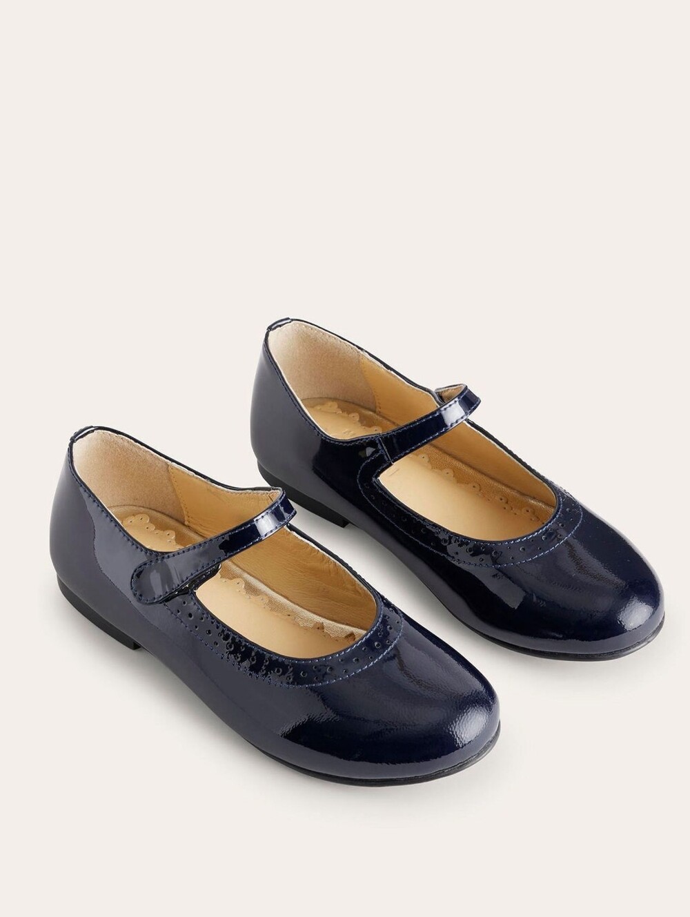 Mini Boden Girls Navy Patent Mary Jane Shoes